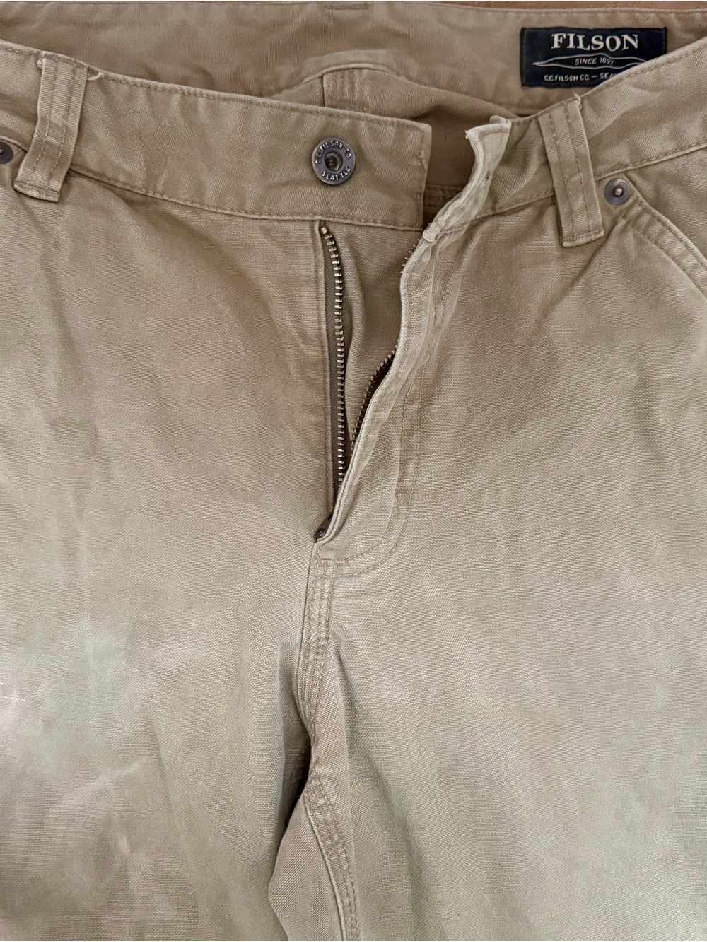 Filson Women’s Canvas Faded Olive Slim-Leg Work Pants